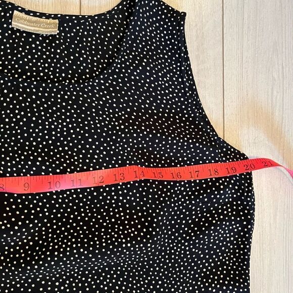 Vintage 90s midi black polkadot dress - Picture 7 of 8